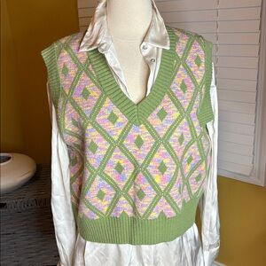 70/21 Multi Colored Boxy Vest